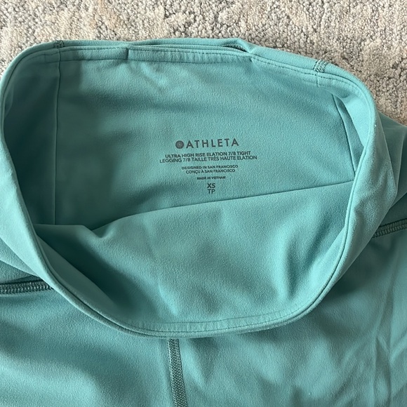 Extra Small teal Althleta leggings - Picture 3 of 3